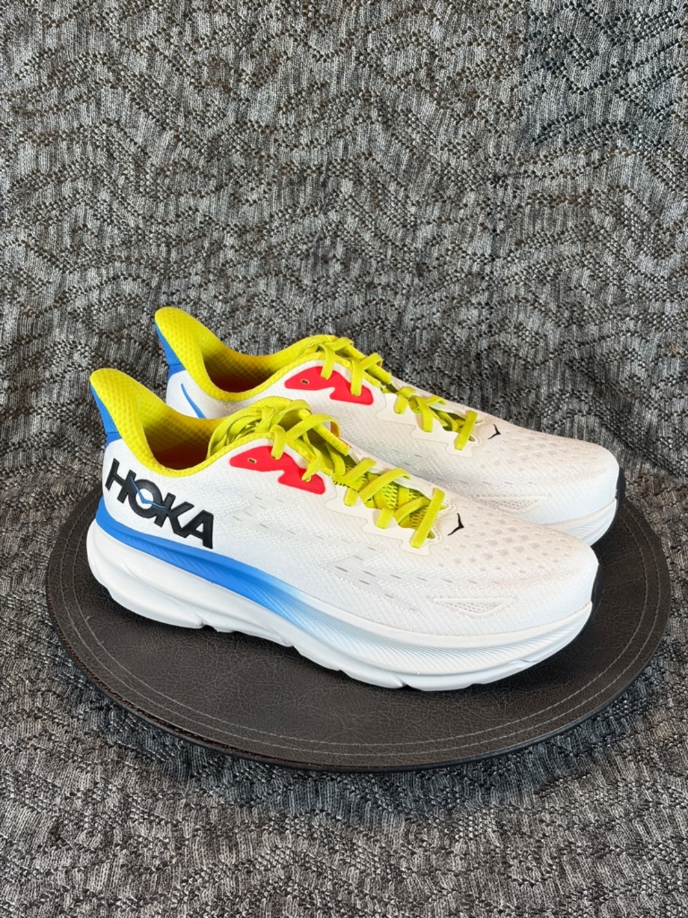 Hoka Clifton 9 Running Shoes Men's 10 Virtual Blue / Blanc